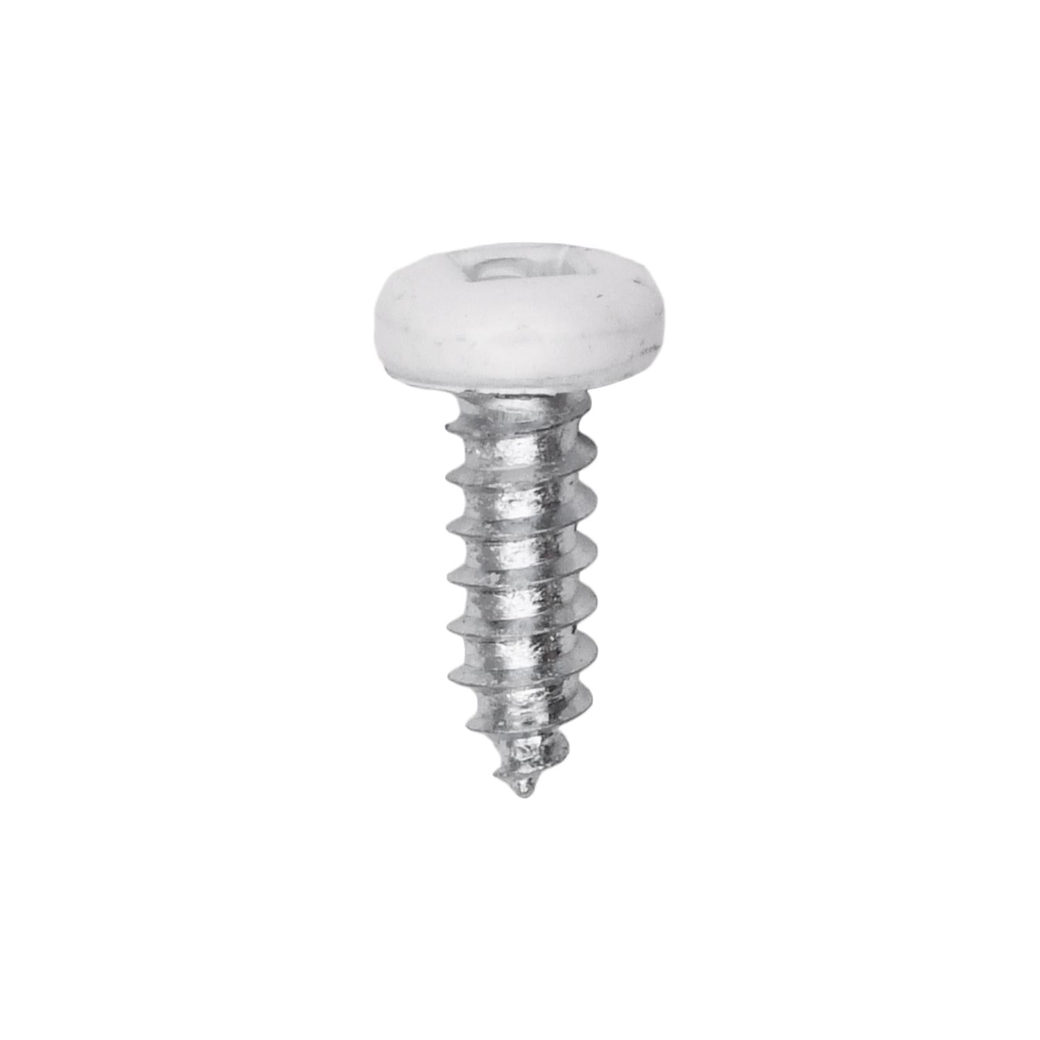 8 x 1/2" White Painted Square Drive Pan Head Tapping Screw