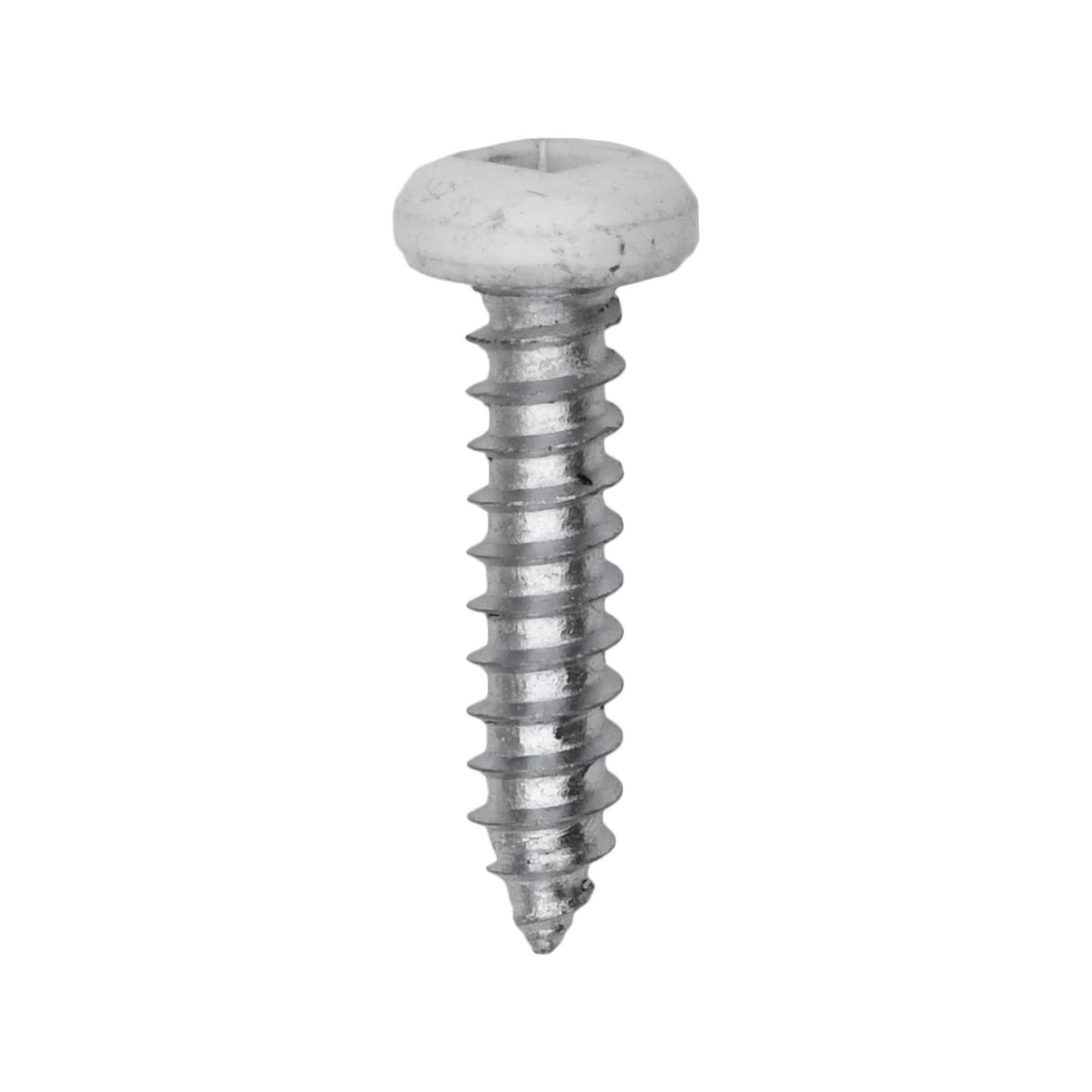 8 x 3/4" White Painted Square Drive Pan Head Tapping Screw