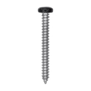 8 x 1-1/2" Black Painted Square Drive Pan Head Tapping Screw