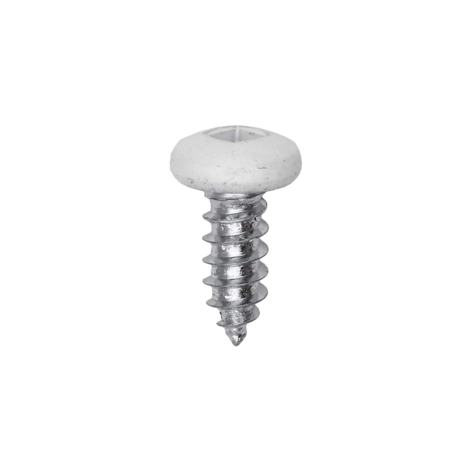 10 x 1/2" White Painted Square Drive Pan Head Tapping Screw