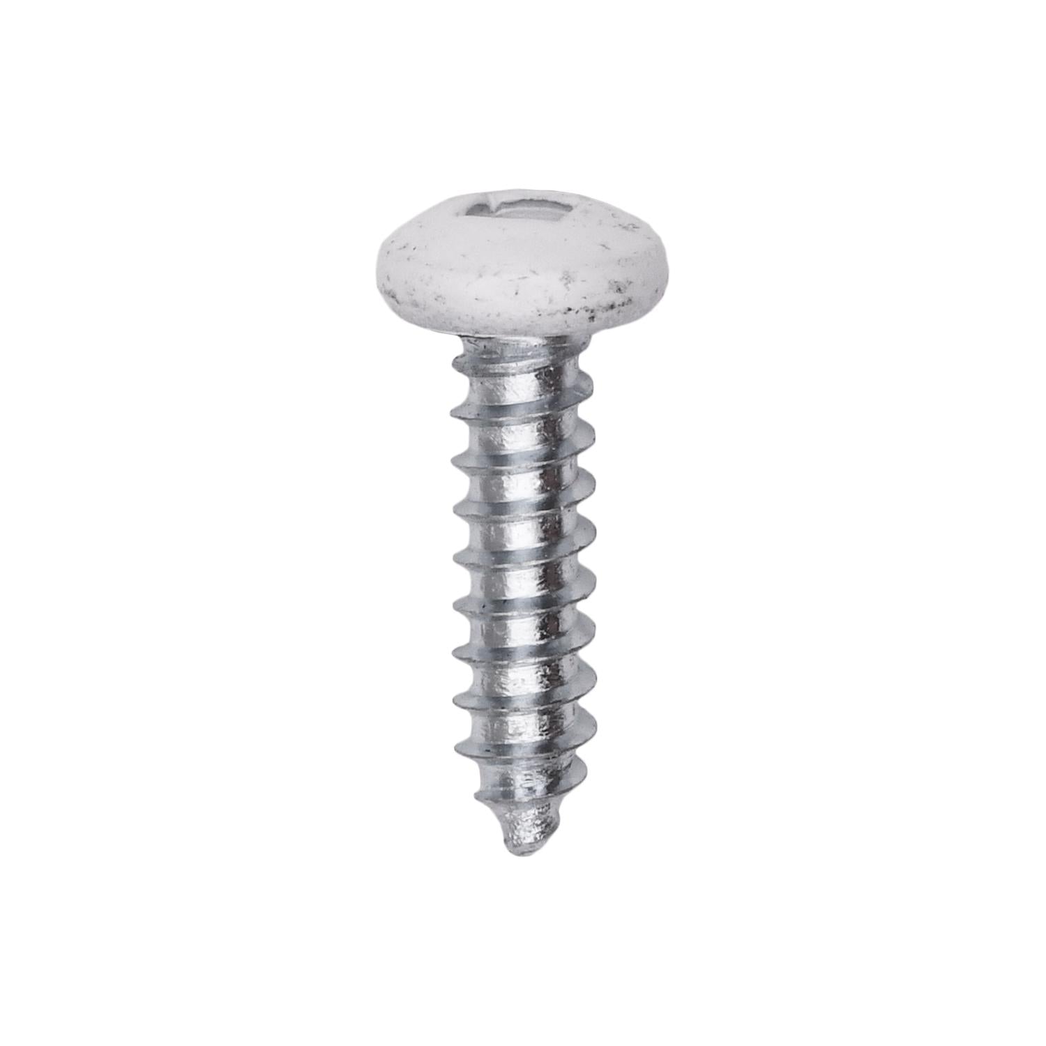 10 x 3/4" White Painted Square Drive Pan Head Tapping Screw