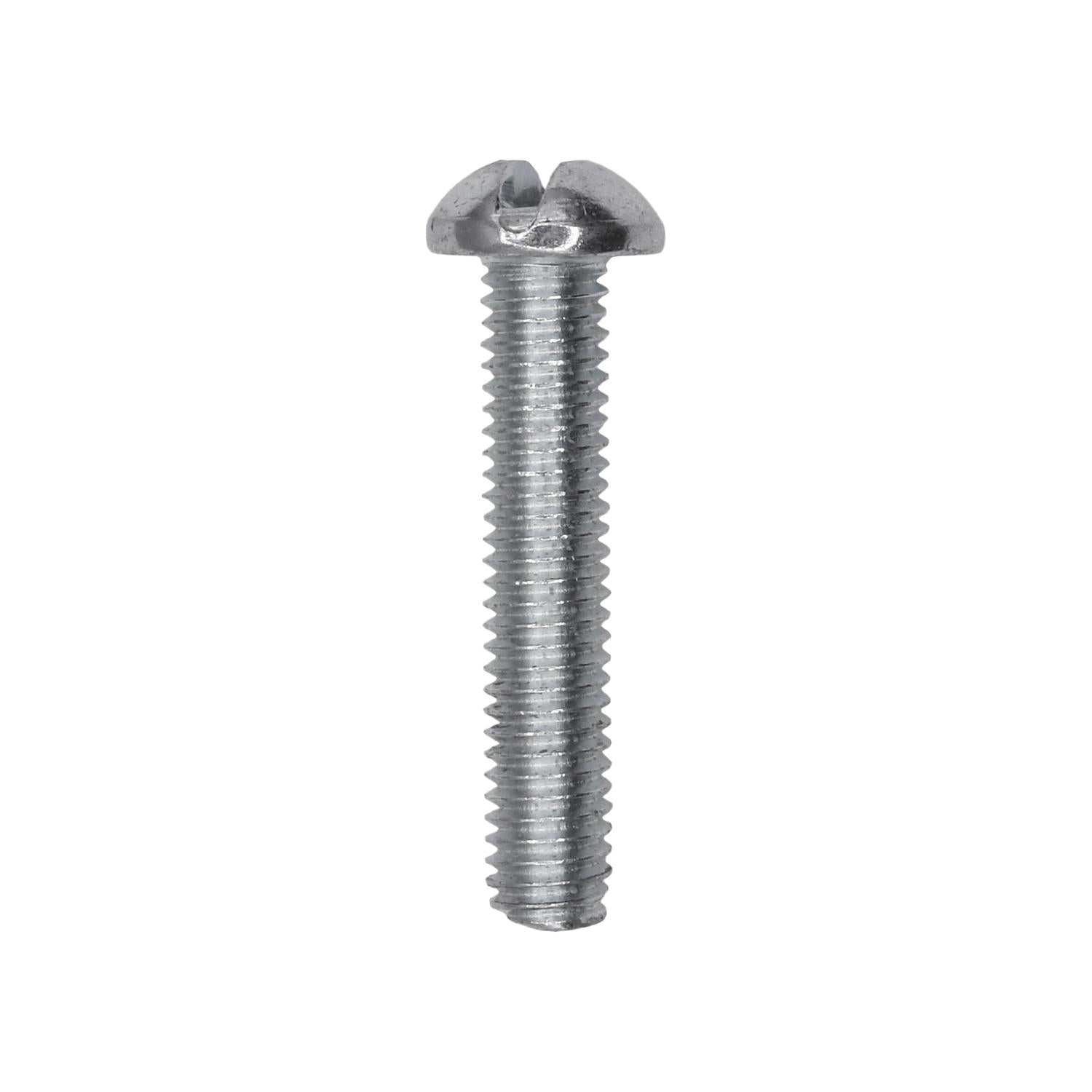 10-32 x 1" Slotted Round Head Machine Screw Zinc