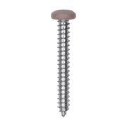 10 x 1-1/2" Tan Painted Square Drive Pan Head Tapping Screw
