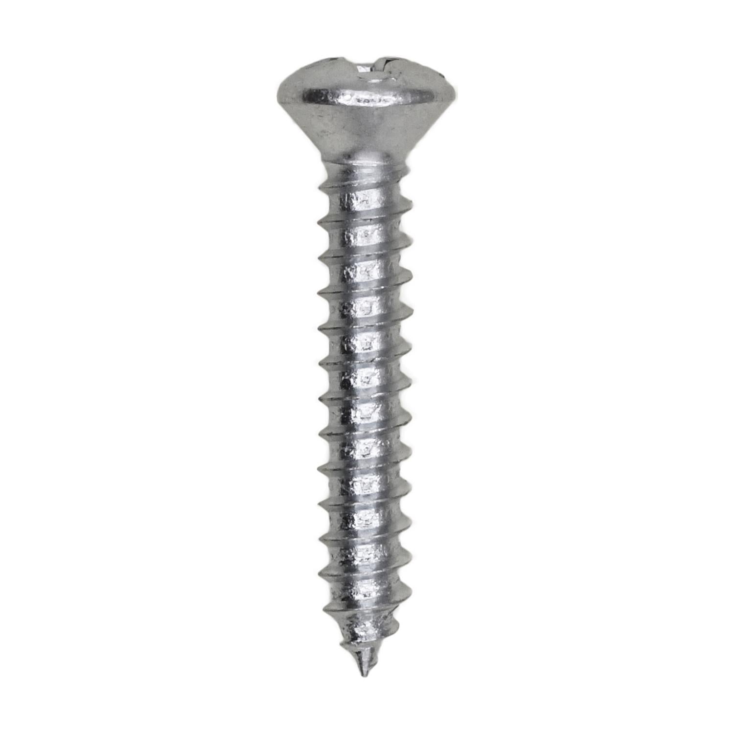 6 x 7/8" Phillips Oval Head Tapping Screw Zinc