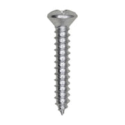 6 x 7/8" Phillips Oval Head Tapping Screw Zinc