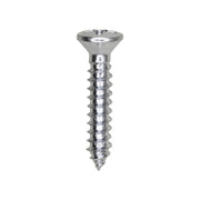 8 x 7/8" Phillips Oval Head Tapping Screw Zinc