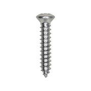 10 x 1" with #8 Head Phillips Oval Head Tapping Screw Zinc