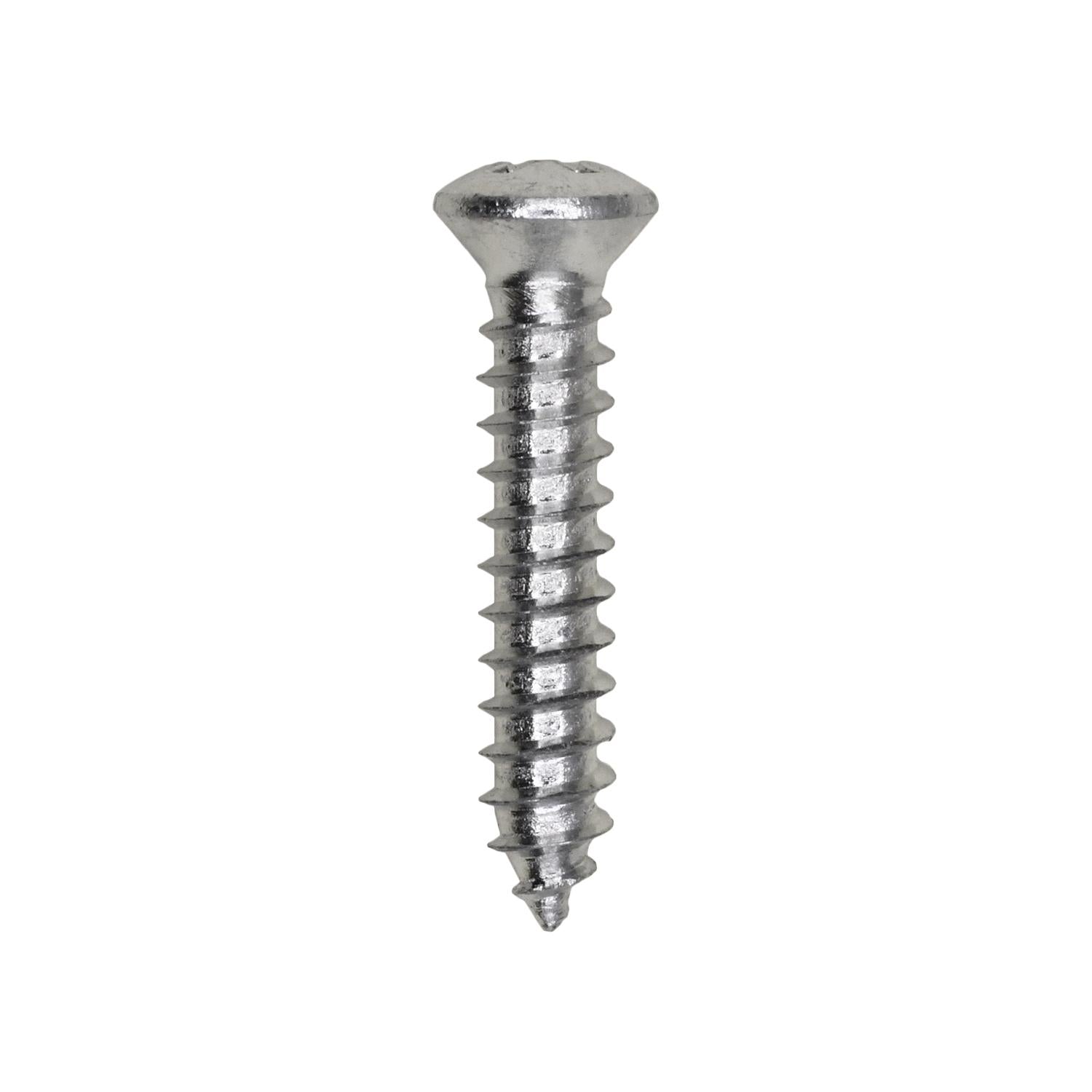 10 x 1" with #8 Head Phillips Oval Head Tapping Screw Zinc