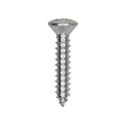 10 x 1" Phillips Oval Head Tapping Screw Zinc