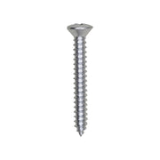 10 x 1-1/2" Phillips Oval Head Tapping Screw Zinc