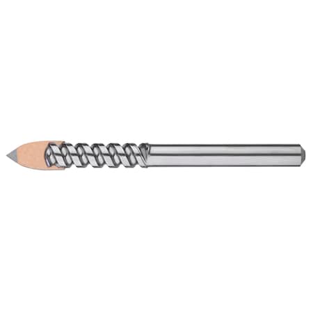 Glass and Tile Carbide-Tipped Drill Cle-Line 1822 Bright HSS RHS/RHC 3/8