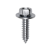 14 x 1" Indented Hex Head Sems Tapping Screw 3/8" Hex Zinc