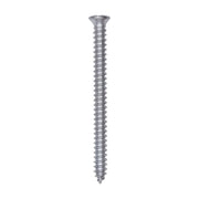 8 x 2" #6 Head Phillips Oval Head Tapping Screw Zinc