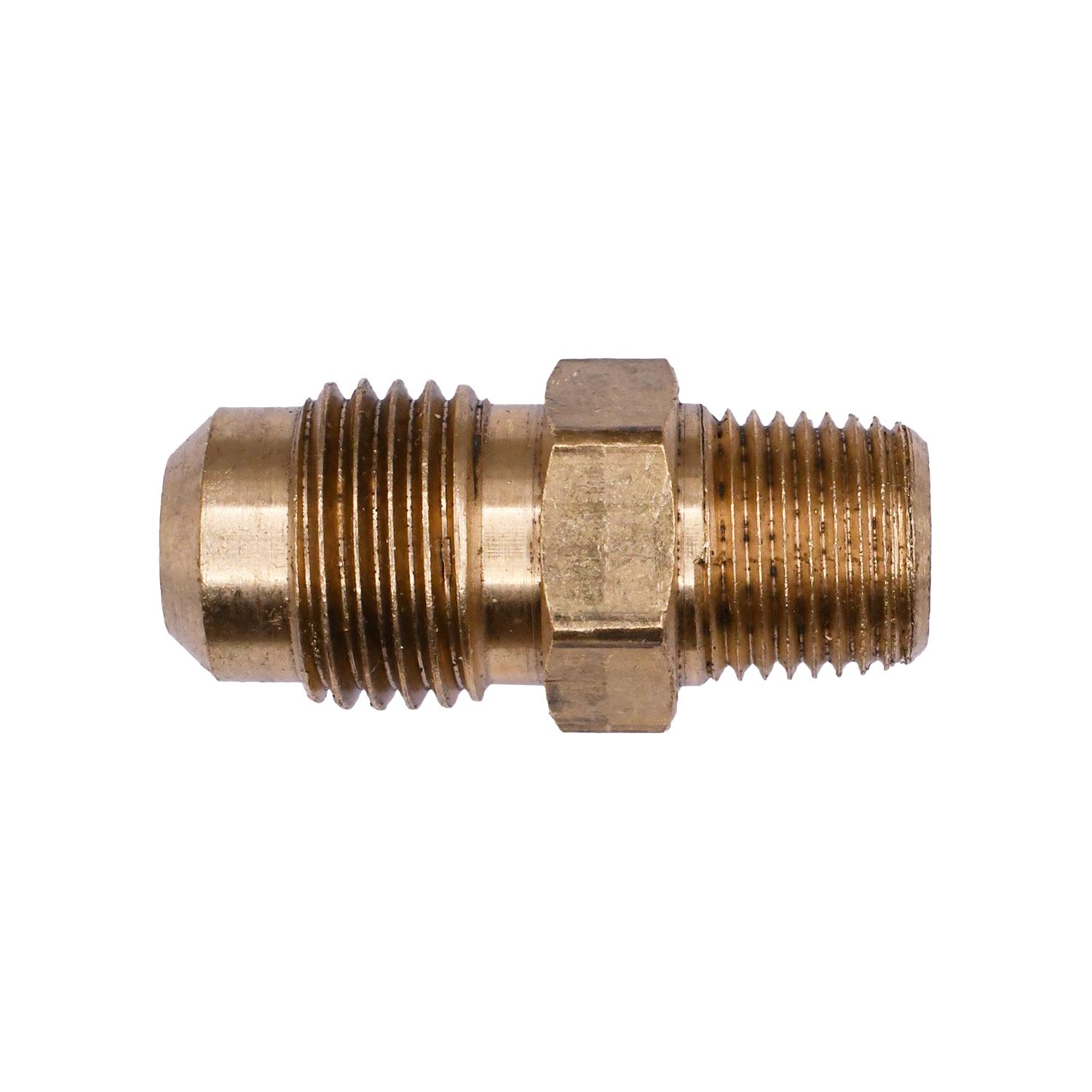 Brass Sae 45 Degree Flare To Male Pipe Adapter 5/16" Tube Size 1/8" Threads