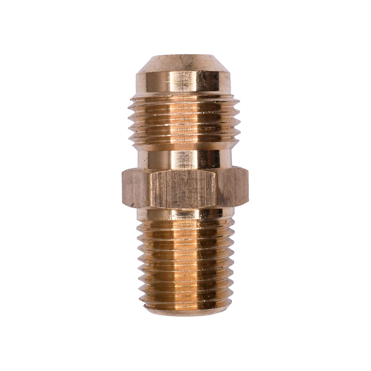 Brass Sae 45 Degree Flare To Male Pipe Adapter 3/8" Tube Size 1/4" Threads