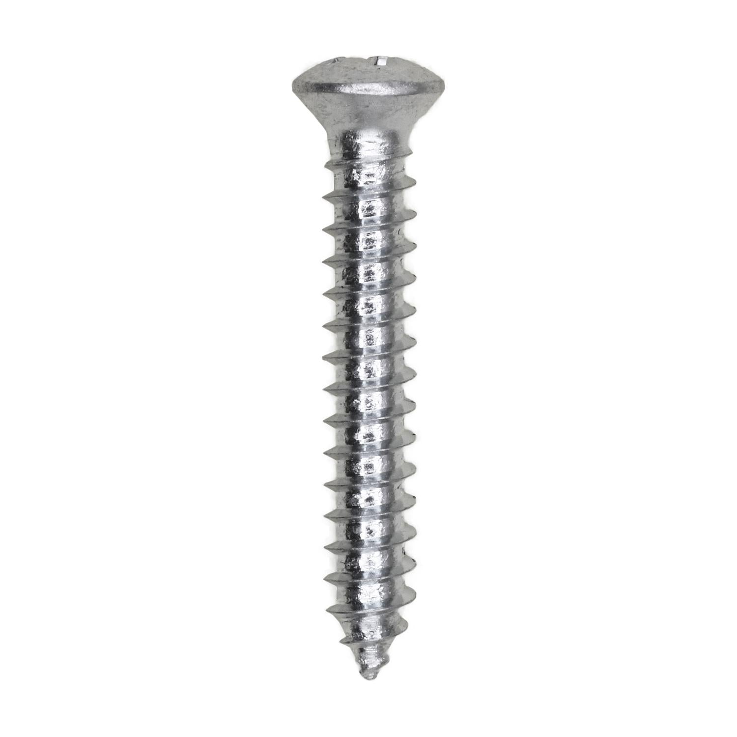 10 x 1-1/4" Phillips Oval #8 Head Tapping Screw Zinc