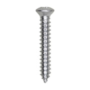 10 x 1-1/4" Phillips Oval #8 Head Tapping Screw Zinc