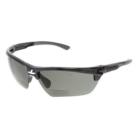 DM3, Reader Safety Glasses, MAX36 Dual Coating, Gray Lens, Half-Frame