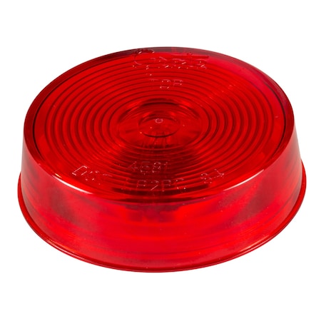 Clearance Marker Lamp:, Clearance Light, Incandescent, Round, Red, Bracket/Grommet, Permanent