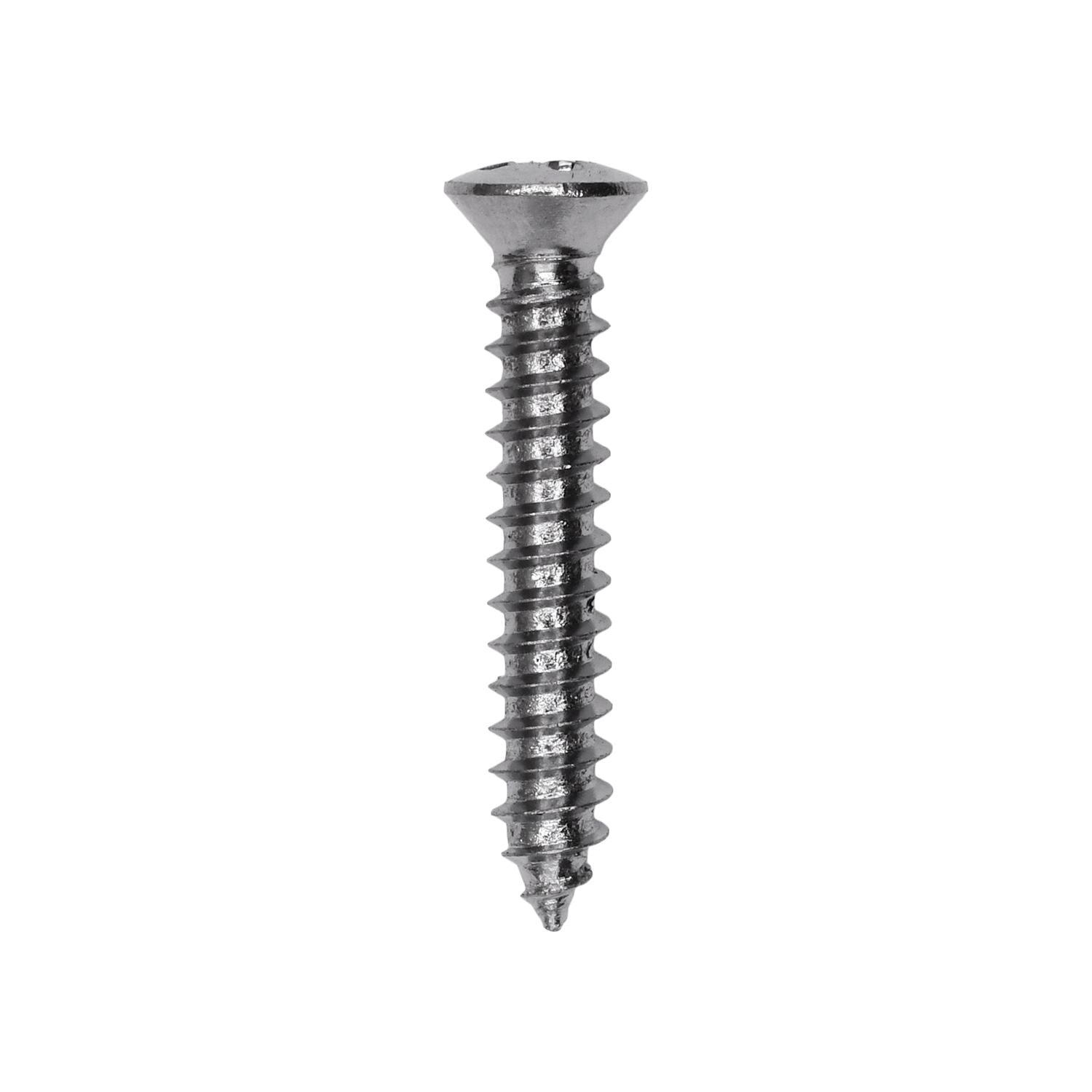6 x 1" Phillips Oval Head Tapping Screw Zinc