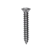 6 x 1" Phillips Oval Head Tapping Screw Zinc