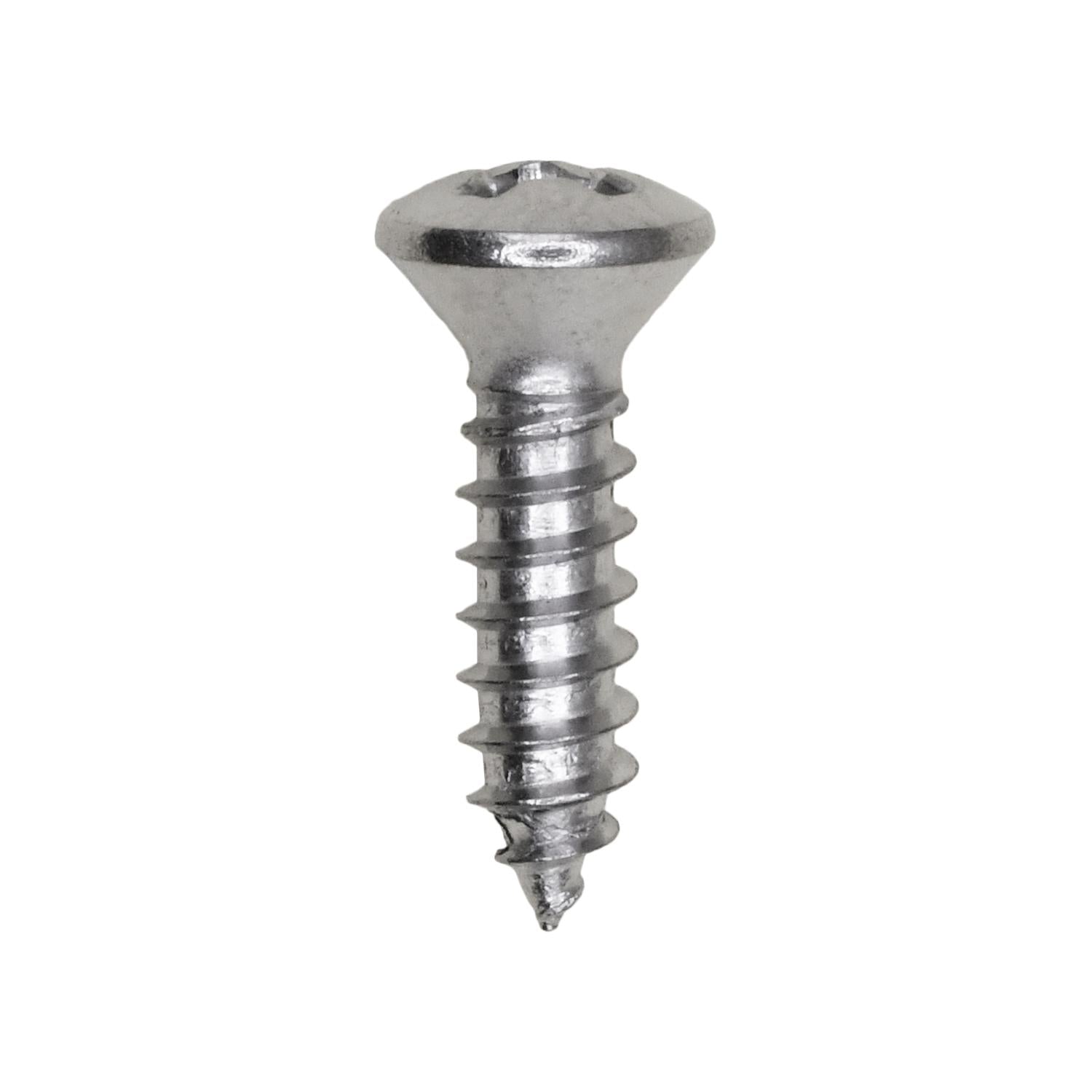 8 x 5/8" Phillips Oval Head Tapping Screw Chrome