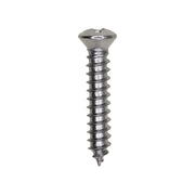8 x 7/8" #6 Head Phillips Oval Head Tapping Screw Chrome