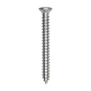 8 x 1-1/2" #6 Head Phillips Oval Head Tapping Screw Zinc