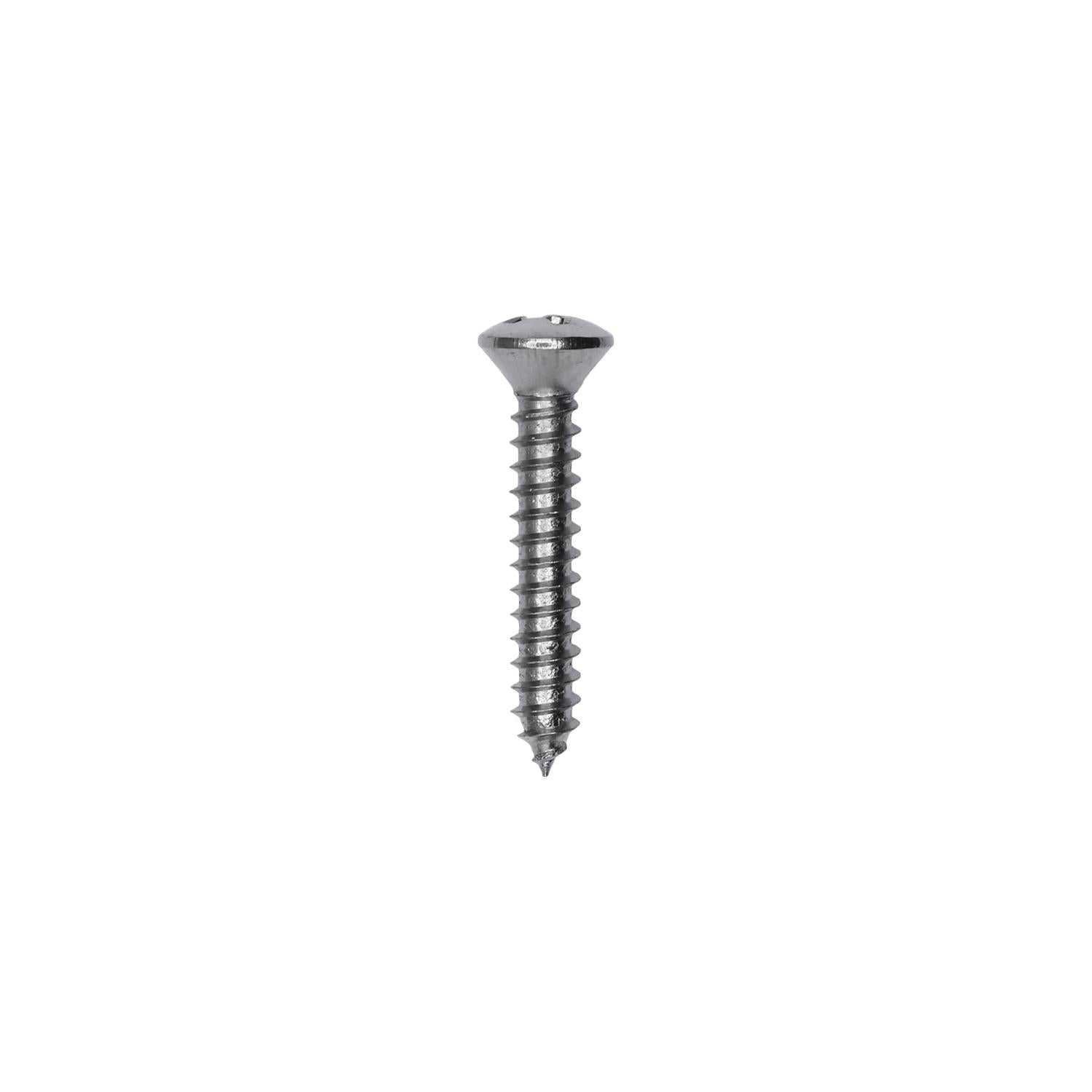 10 x 1/2" #6 Head Phillips Oval Head Tapping Screw Zinc