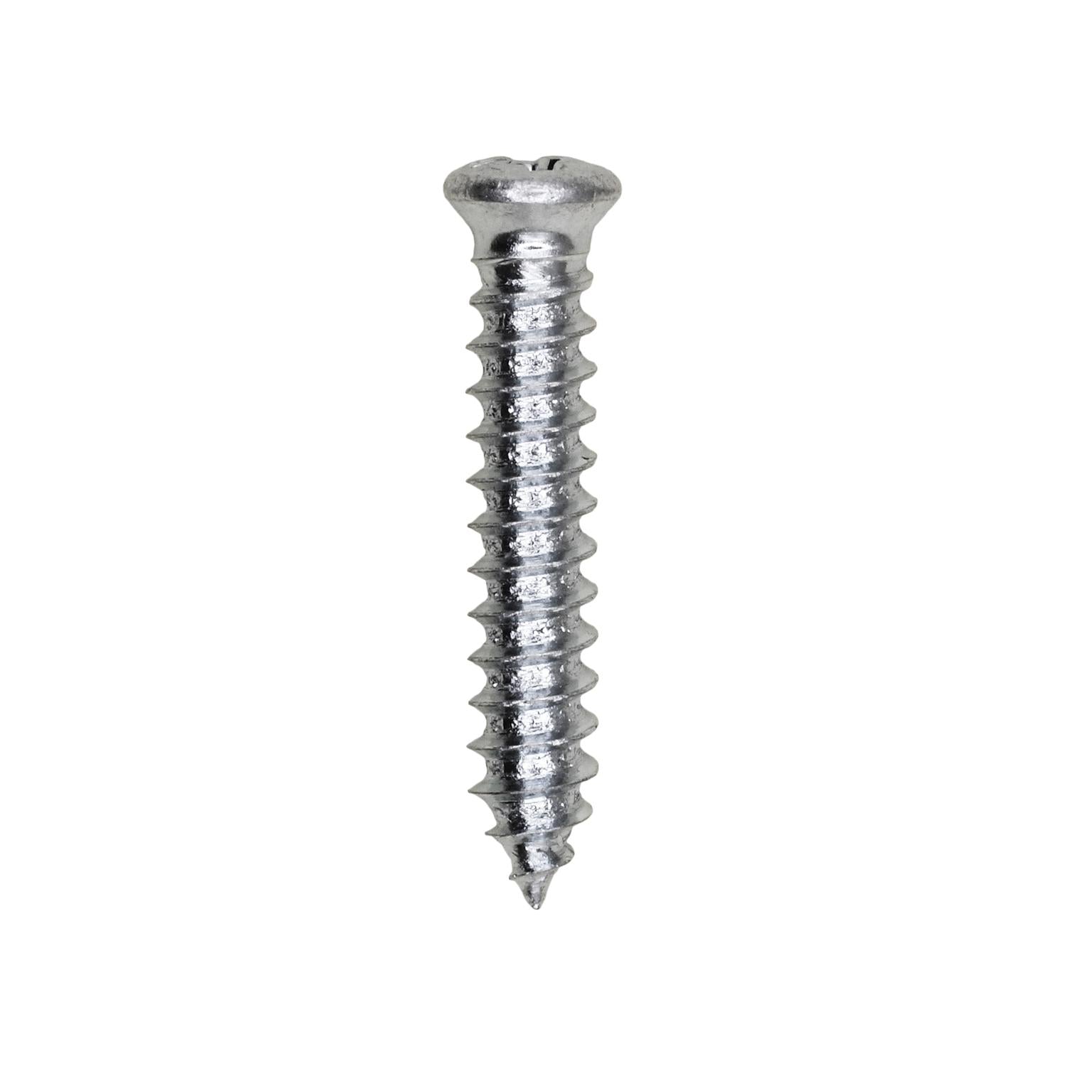 10 x 1" #6 Head Phillips Oval Head Tapping Screw Zinc