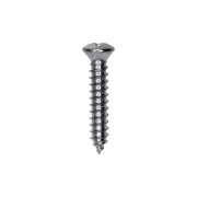 10 x 1" #8 Head Phillips Oval Head Tapping Screw Chrome