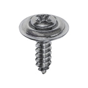 8 x 5/8" Phillips Oval Head Sems Tapping Screw Countersunk Chrome