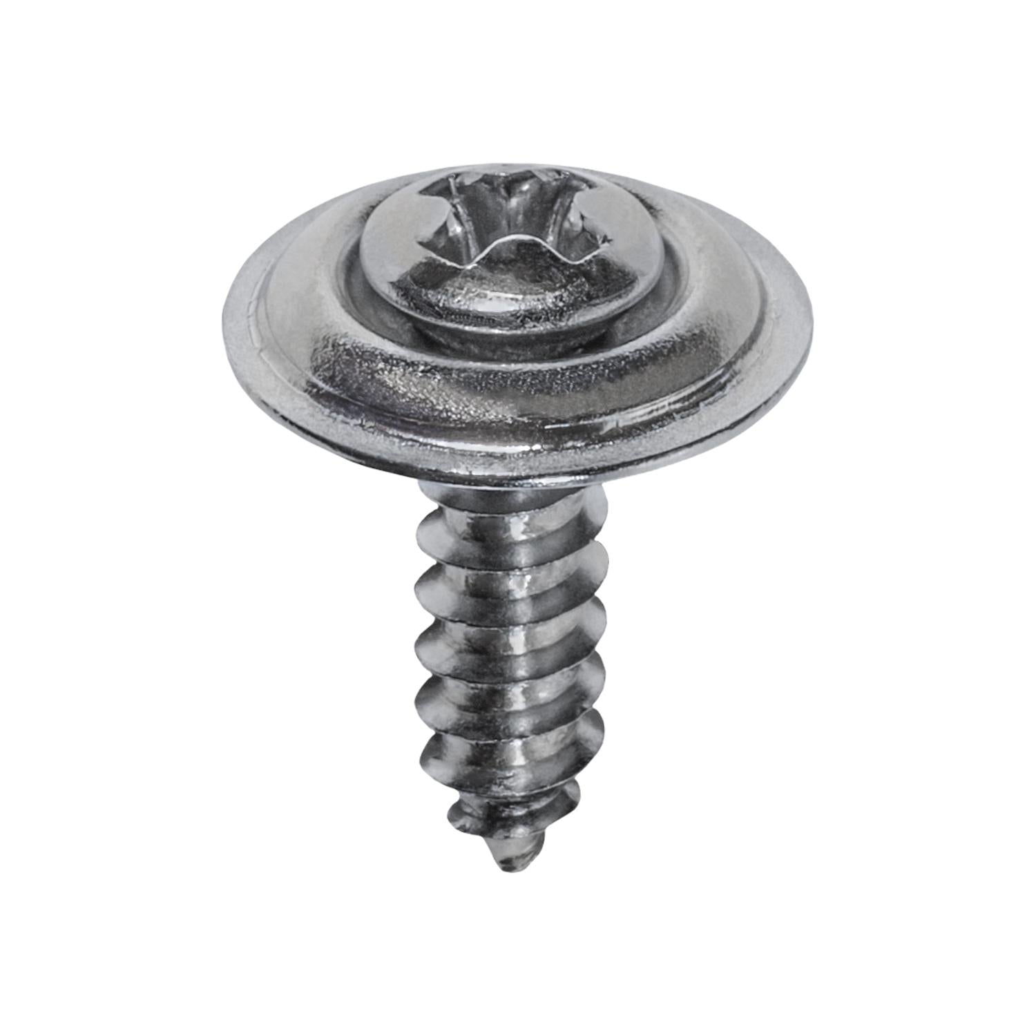 8 x 5/8" Phillips Oval Head Sems Tapping Screw Countersunk Chrome