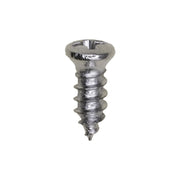 6 x 3/8" Number 4 Head Phillips Oval Head Tapping Screw Chrome