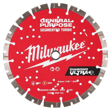 9" Diamond Ultra Segmented Turbo, General Purpose Diamond Blade