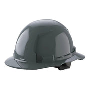 BOLT Gray Full Brim Hard Hat w/4pt Ratcheting Suspension - Type 1, Class E