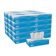 Facial Tissue, Flat, 100 Sheets, 2 Ply, White, 30 PK
