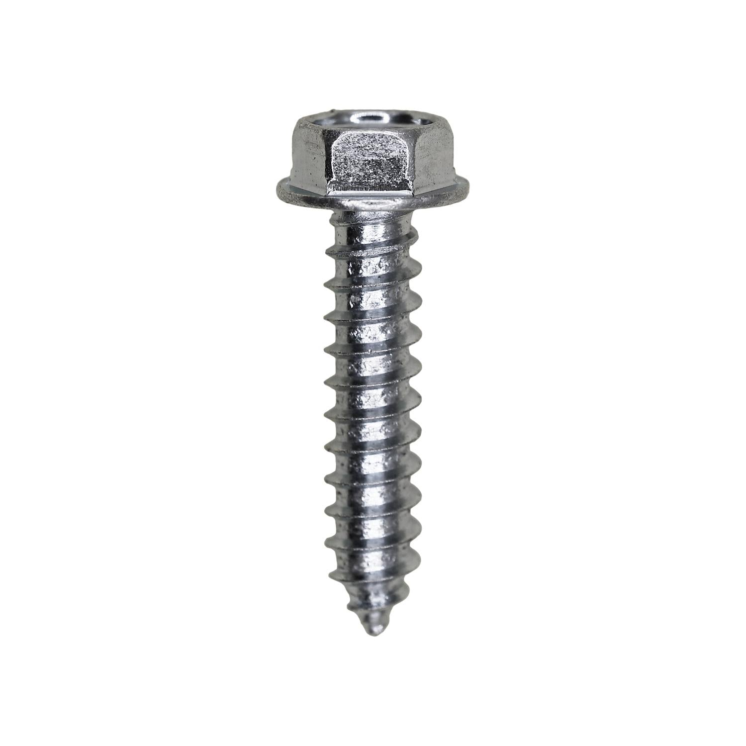 12 x 1" Indented Hex Washer Head Tapping Screw Zinc