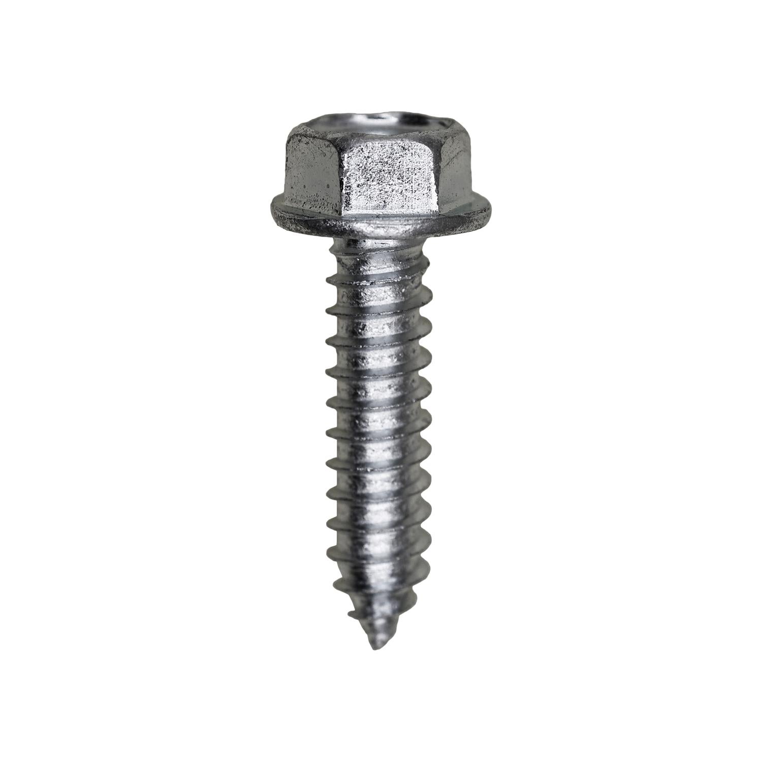 14 x 1" Indented Hex Washer Head Tapping Screw Zinc