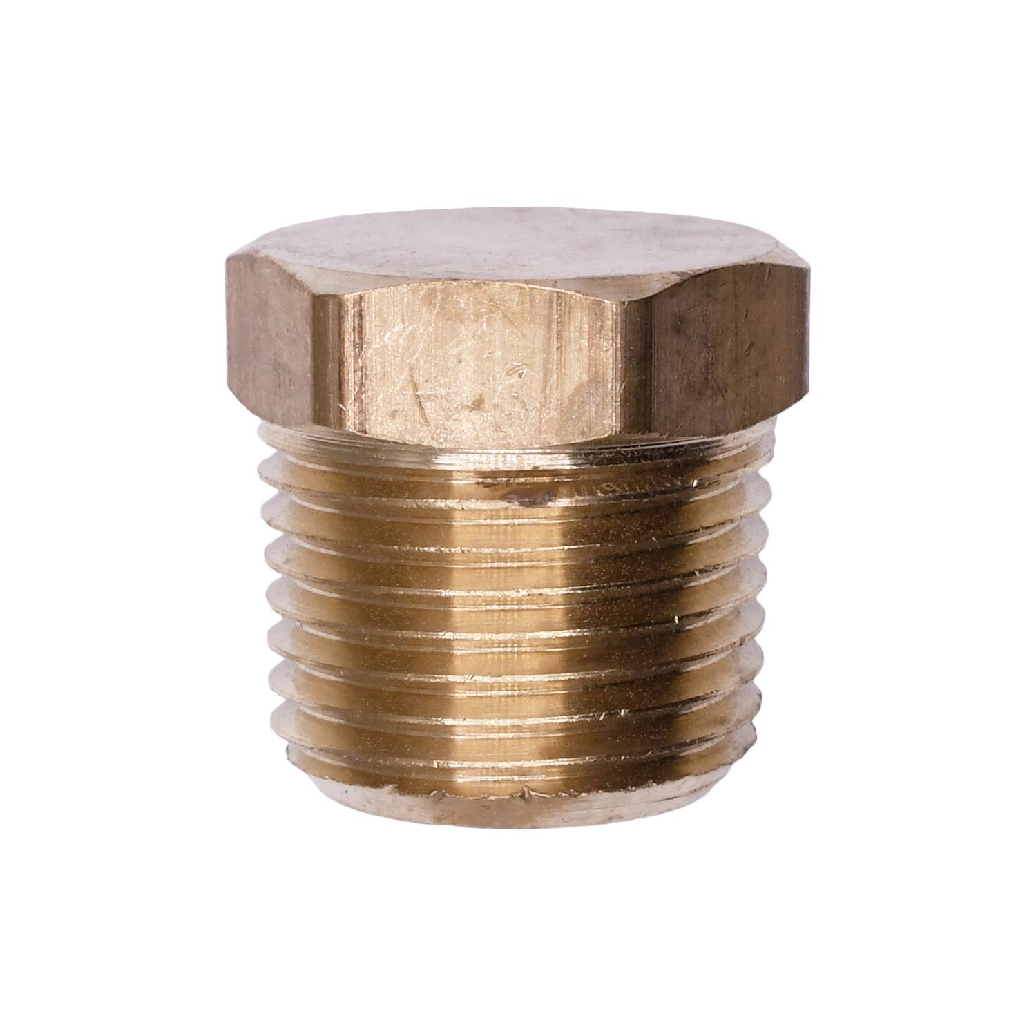 Brass Hex Head Plug 3/8" Pipe Threads