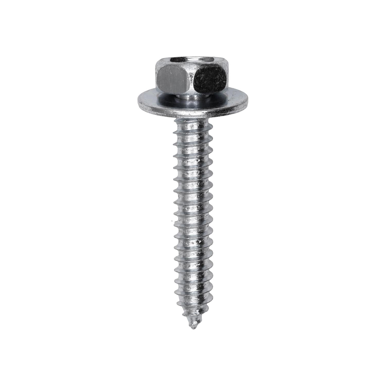 14 x 1-1/2" Hex Head Sems Tapping Screw Zinc