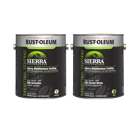 Epoxy Activator and Finish Kit, Oyster White, High Gloss, 1 gal, 230 to 340 sq ft/gal, S60 Series