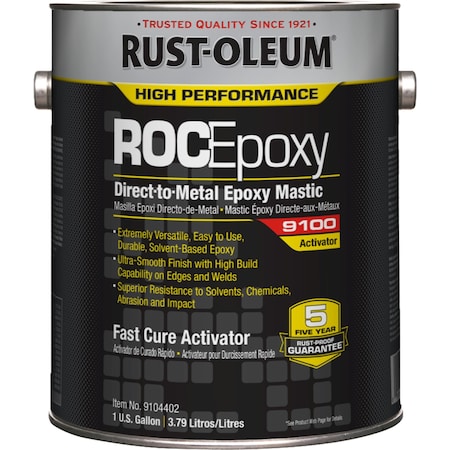 Fast Cure Epoxy Coating Activator, Clear, Gloss, 1 gal, 115 to 190 sq. ft./gal, 9100 Series
