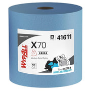 WypAll Power Clean X70 Medium Duty Cloths (41611), Jumbo Roll, Long Lasting, Blue, 1 Roll