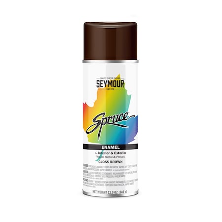 Seymour Spruce Enamel, Gloss Brown (12oz)