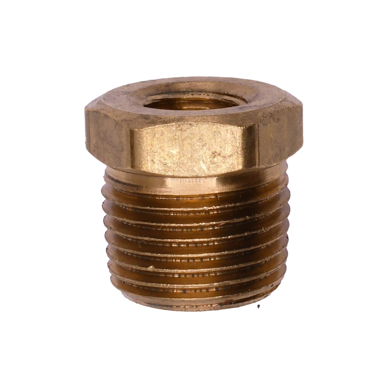 Brass Threaded Reducing Bushing 3/8" Exterior Threads 1/8" Interior Thread
