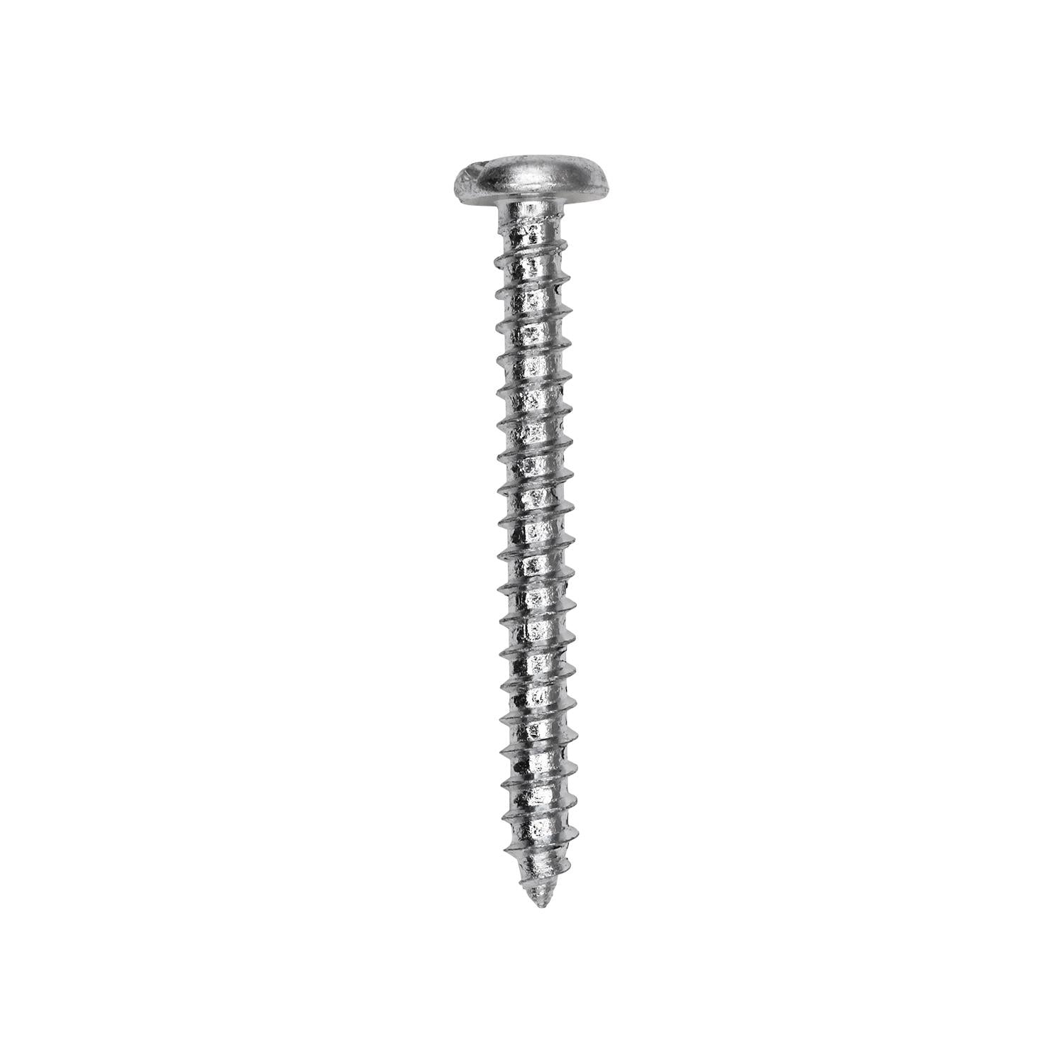 8 x 1-1/2" Slotted Pan Head Tapping Screw Zinc