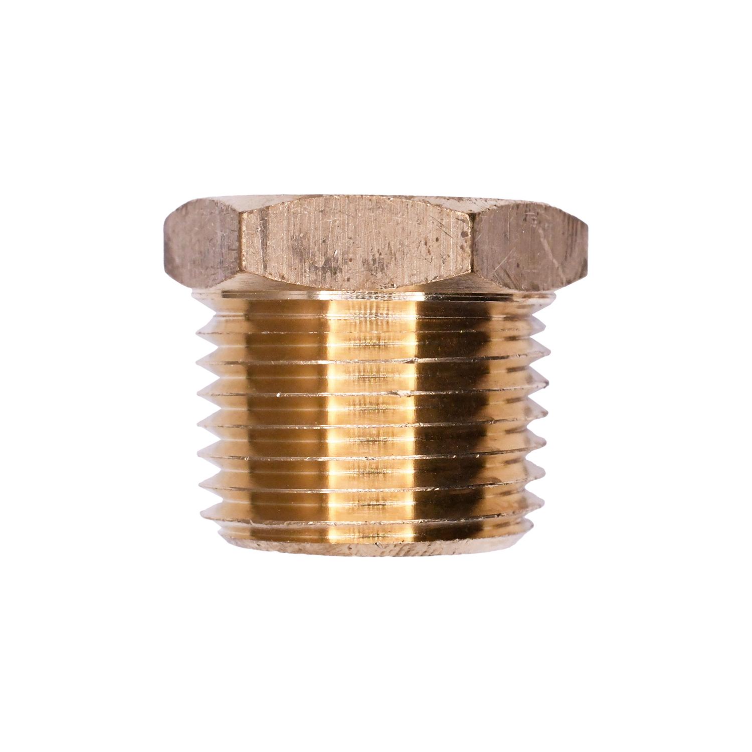 Brass Threaded Reducing Bushing 1/2" Exterior Threads 3/8" Interior Threads
