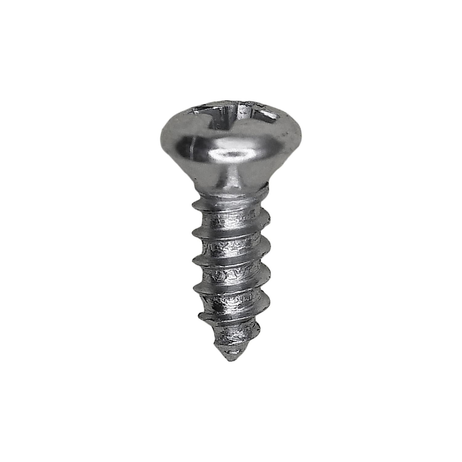 4 x 3/8" Phillips Oval Head Tapping Screw Zinc
