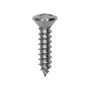 4 x 1/2" Phillips Oval Head Tapping Screw Chrome
